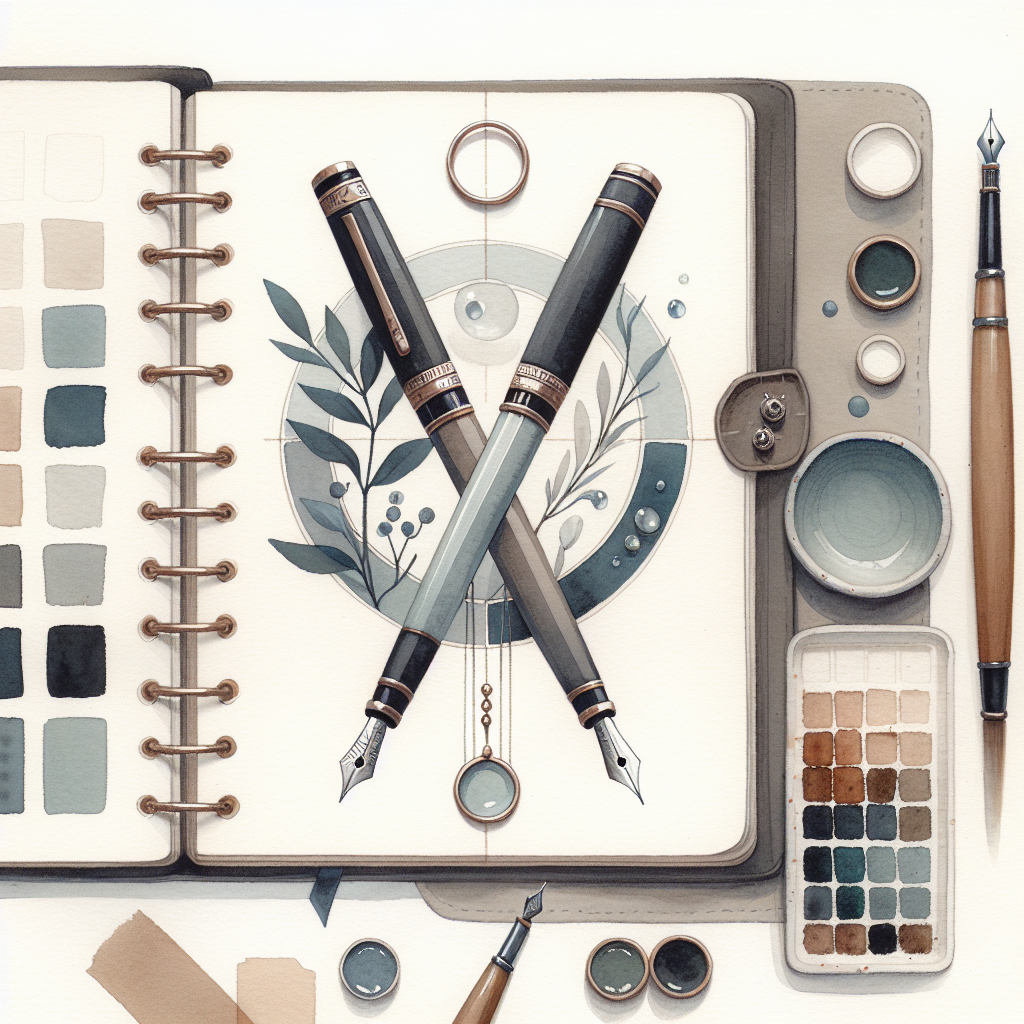 Watercolour illustration in cool off-white, slate mist, eucalyptus sage, and dusty rust tones for the Questions to ask your boyfriend before getting engaged pack.